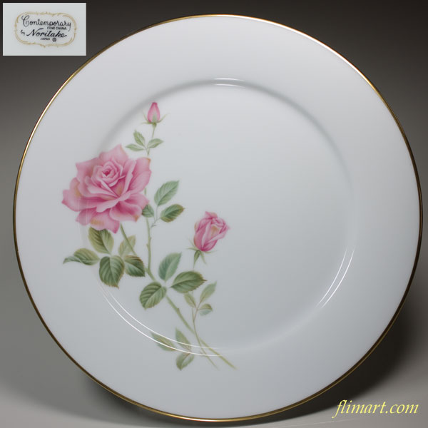 ノリタケコンテンポラリー花柄薔薇柄27cmプレート : 昭和レトロポップ
