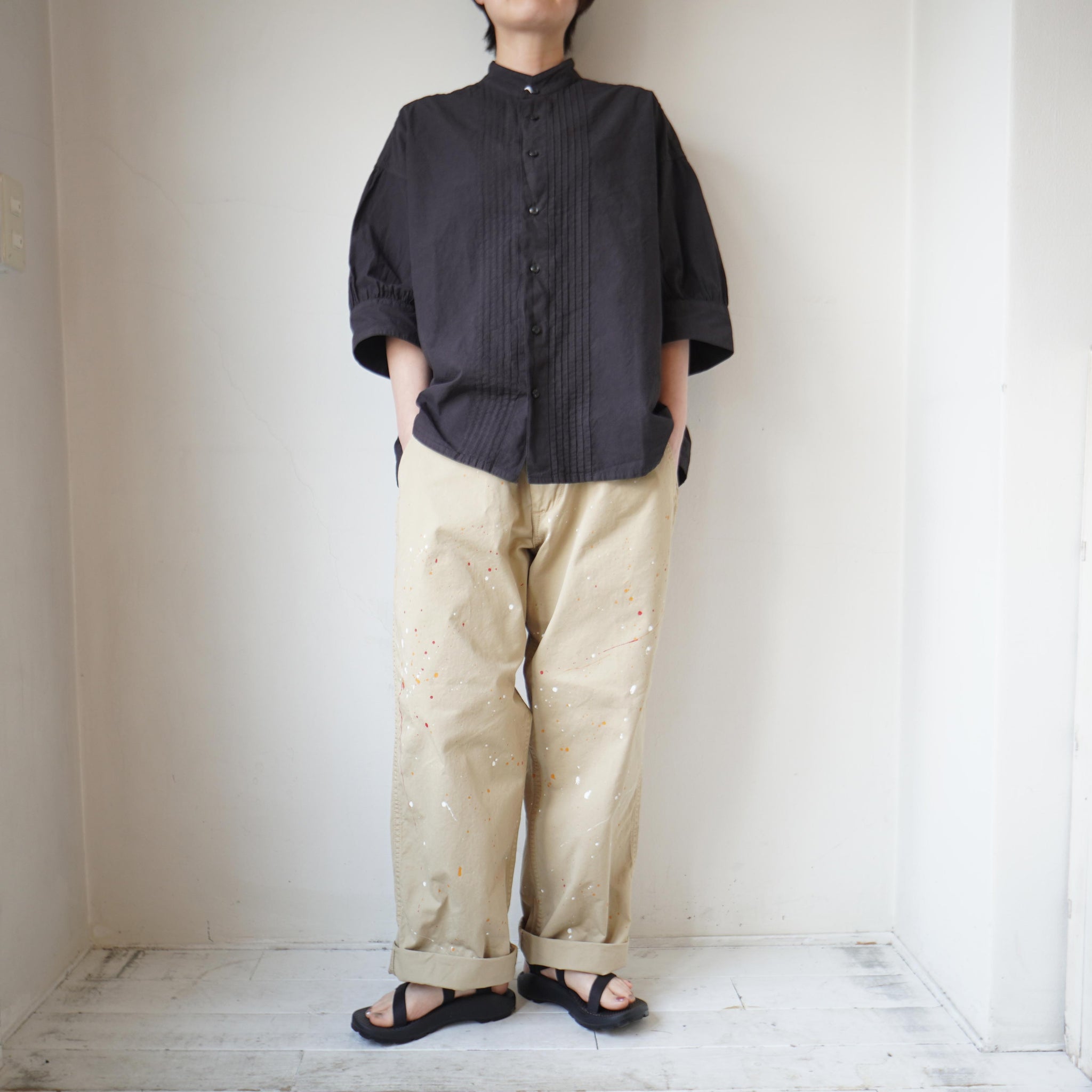 MASTER&CO(マスターアンドコー) CHINO PANT WITH PAINT(ベージュ