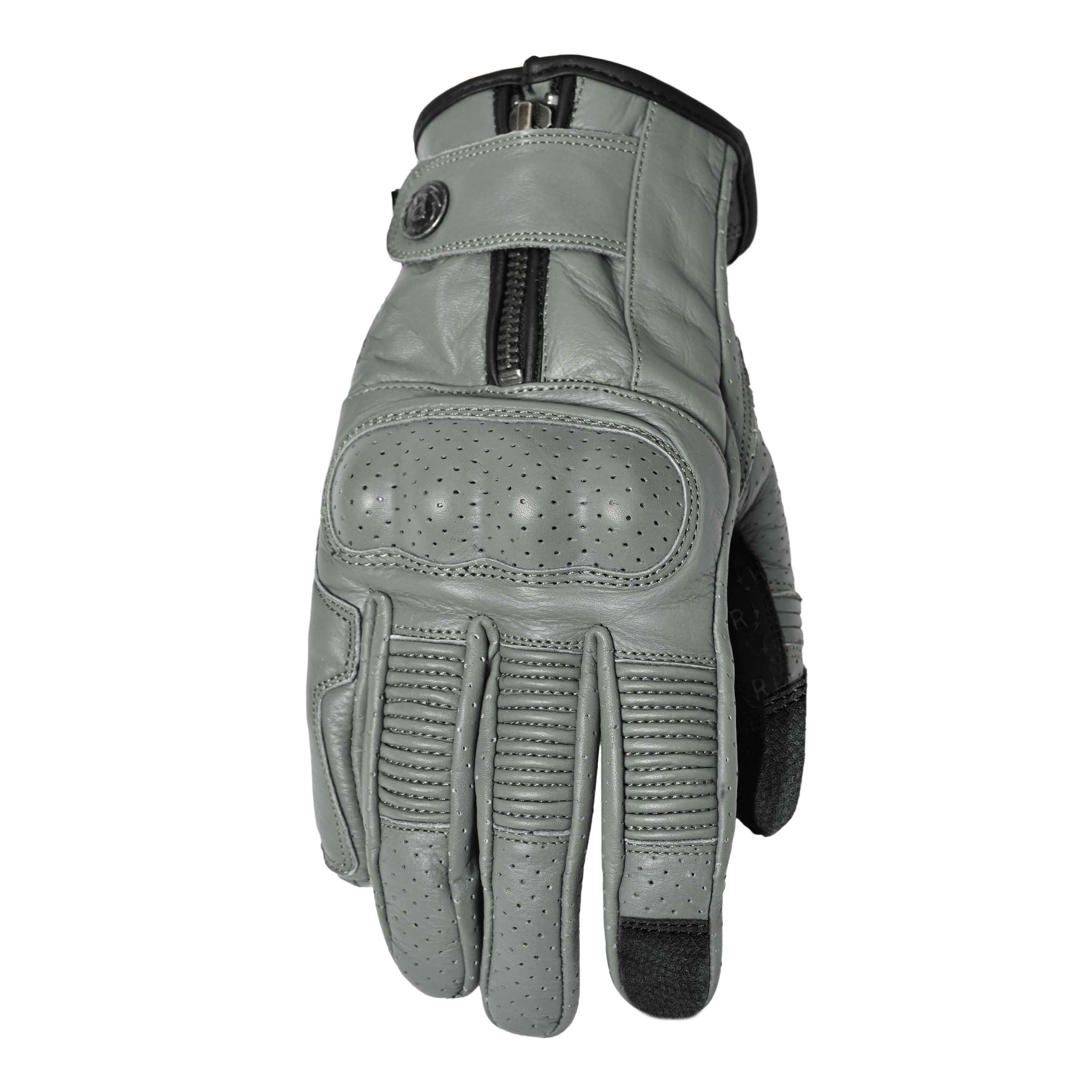 RIDEZ MOTO GLOVES DEFOE バイク用 レザーグローブ GRAY RLG2201