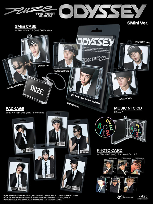 RIIZE The 1st Album『ODYSSEY』【SMini Ver.】【6種セット