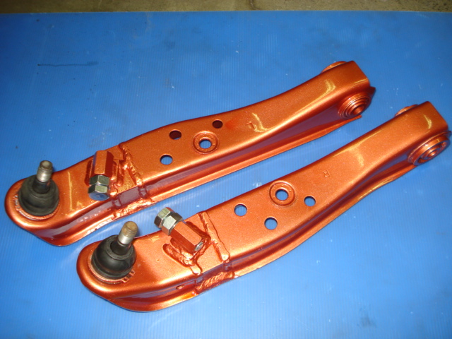 S14，S15！3cm延長フロントロアアーム ストッパー付き 切れ角ナックル