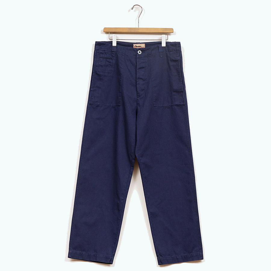 Nigel Cabourn Lybro Dark Navy Herringbone Chore Pants – Rivet
