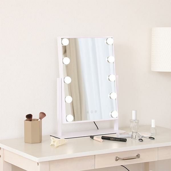 直送】プレミアムLED ミラー ホワイト｜かわいいお姫様インテリア家具
