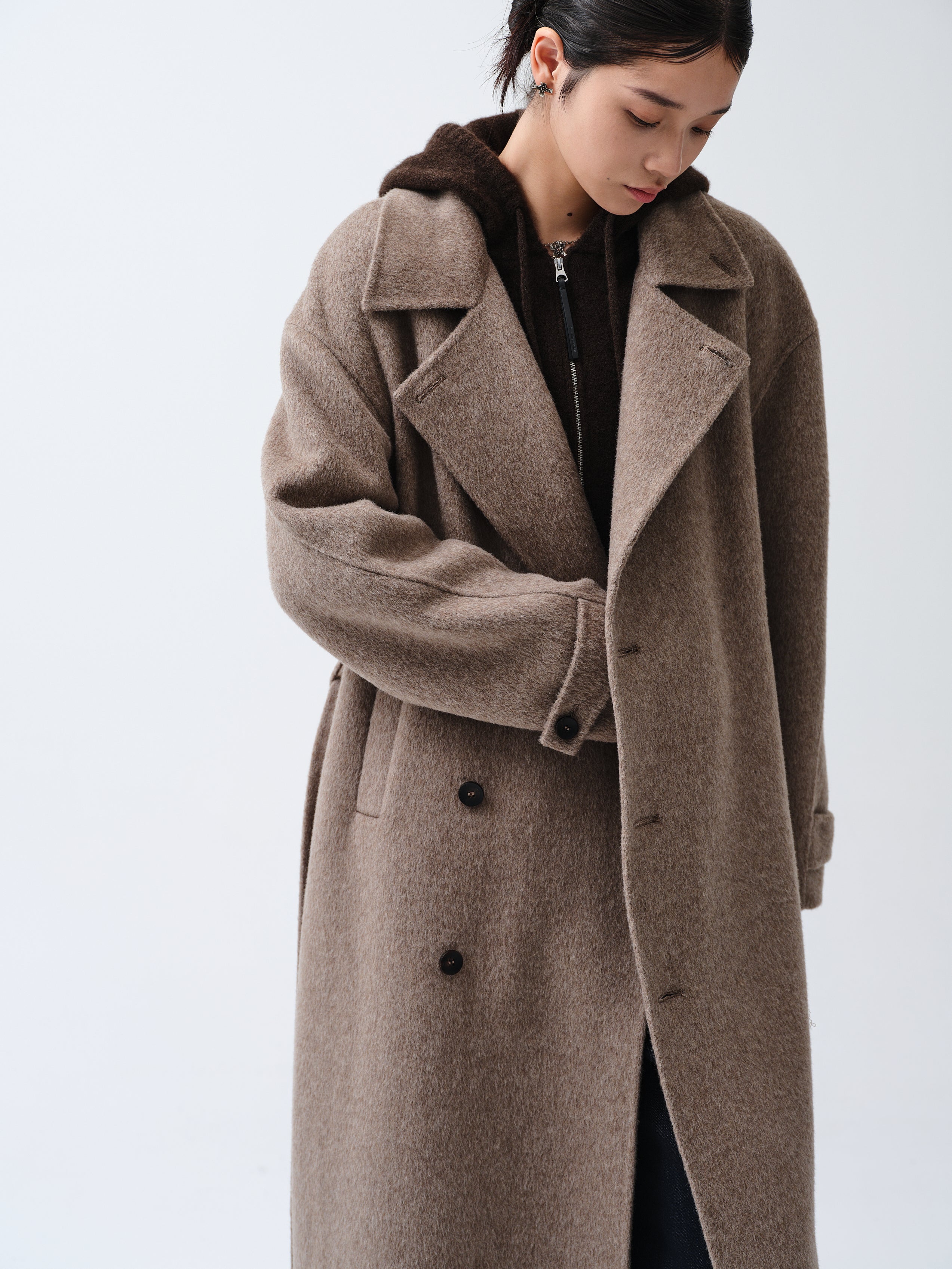 ROARINGWILD WOOL-BLEND TRENCH COAT – ROARINGWILD ONLINE STORE