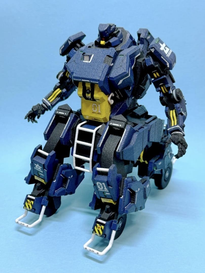 身長4mの搭乗型巨大ロボット『アーカックス』の1/35プラモデルが登場