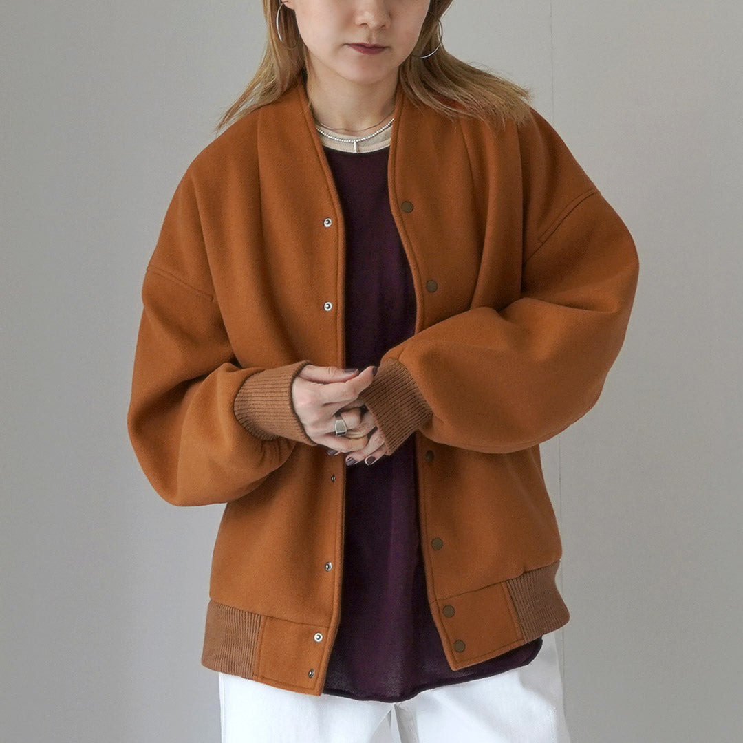 KHA:KI（カーキ） カラーレス バーシティージャケット / レディース