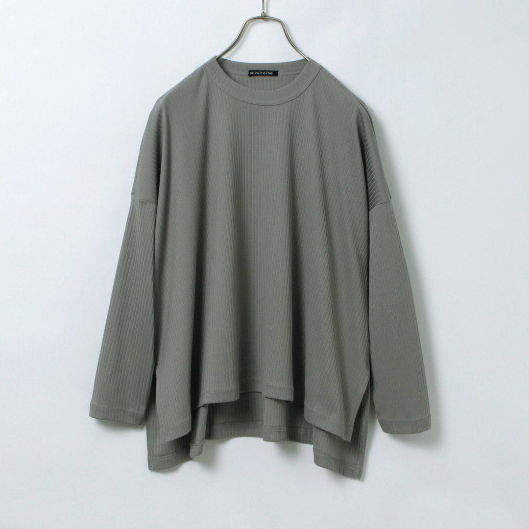 mizuiro ind（ミズイロインド） クルーネック ワイドTEE / レディース