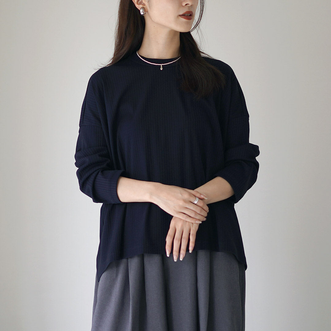 mizuiro ind（ミズイロインド） クルーネック ワイドTEE / レディース