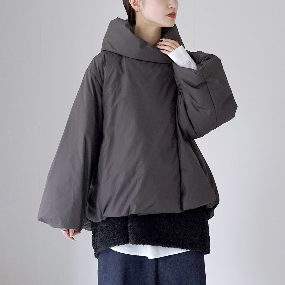 mizuiro ind（ミズイロインド） フード ショートダウン / レディース