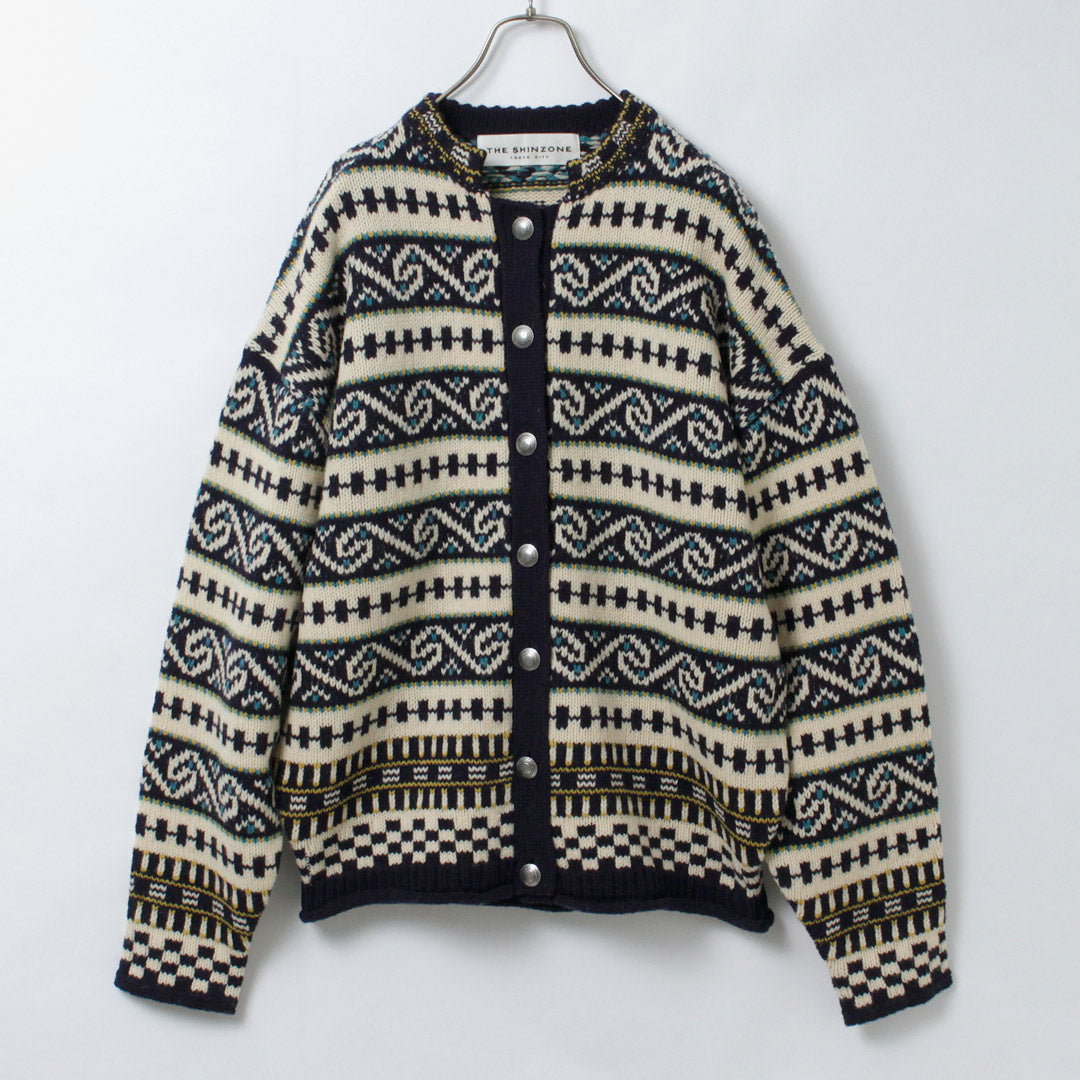 SHINZONE（シンゾーン） フェアアイル ニット カーディガン 24AMSNI07