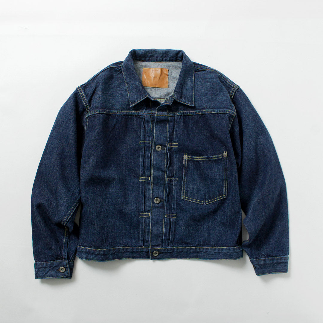 REMI RELIEF（レミレリーフ） 12ozデニム 大戦モデルGジャン ブルー