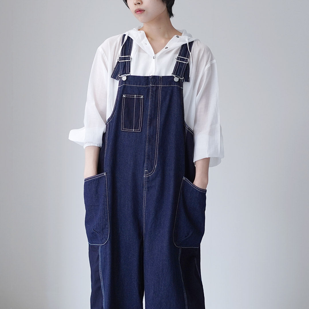 TUMUGU（ツムグ） キナリヘリンボンオックス 10ozデニム サロペット