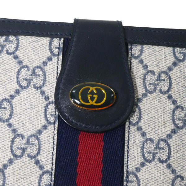 OLD Gucci アクセコ!!シェリーコンパクト折財布（青） – Vintage Shop