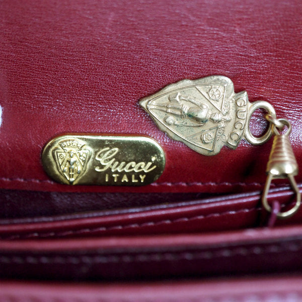 OLD Gucci リザード×革コンビ2WAYショルダー （深赤） – Vintage Shop