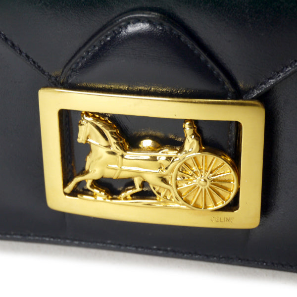OLD CELINE 馬車金具2WAYショルダーバッグ（黒/総革） – Vintage Shop