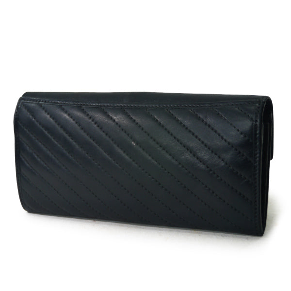 OLD CELINE 斜めステッチレザー長財布（黒） – Vintage Shop Rococo