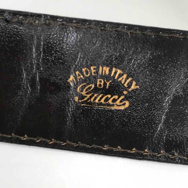 OLD Gucci ゴールドGGバックル レザーベルト(濃茶) – Vintage Shop Rococo