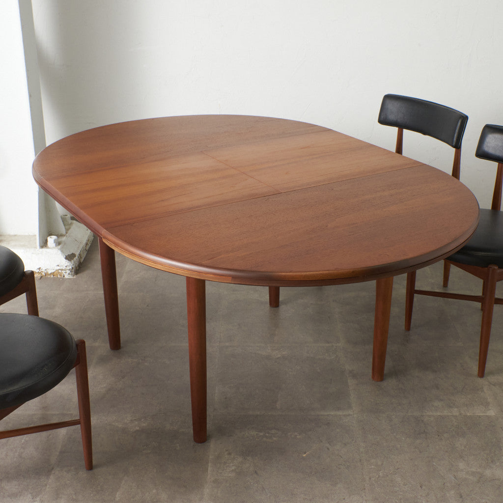 英国ヴィンテージ エクステンション ラウンドダイニングテーブル