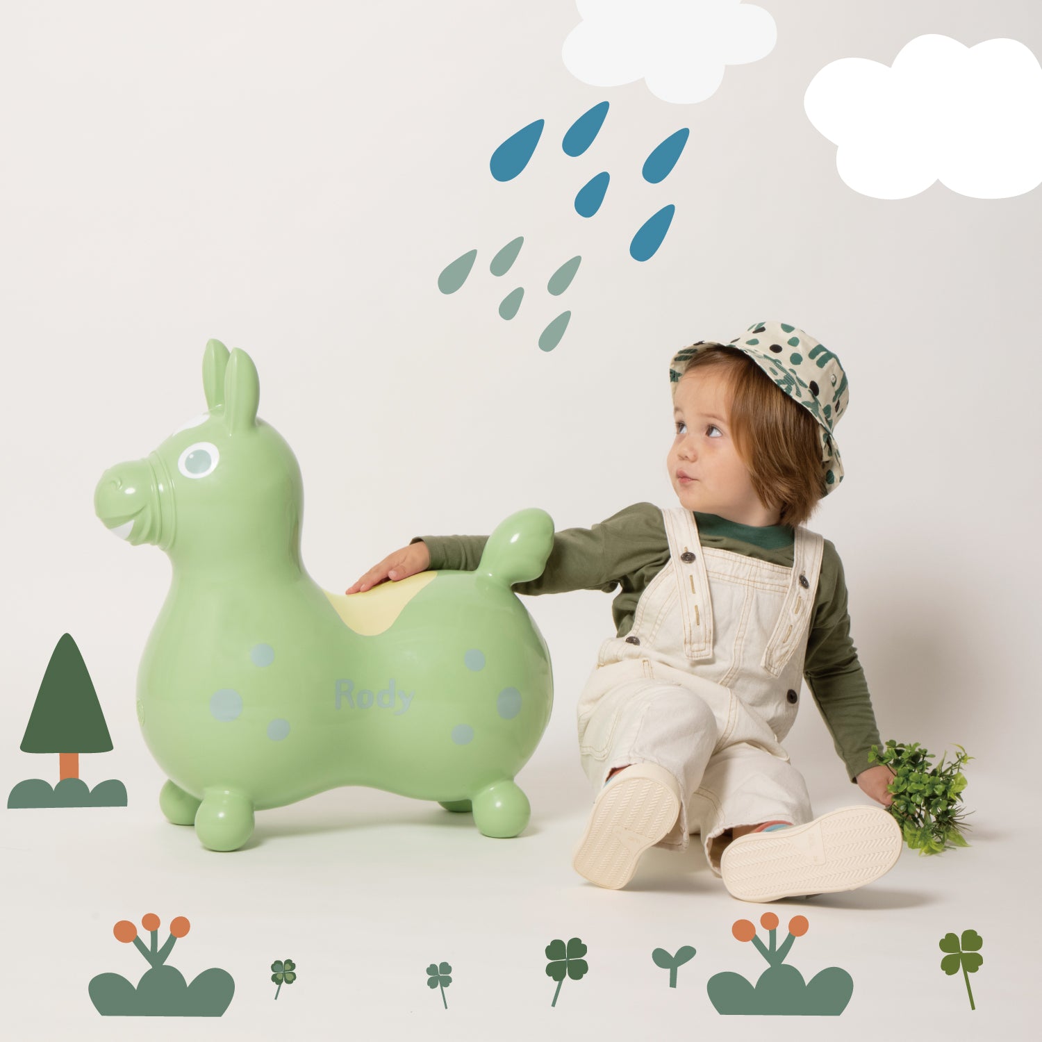 公式限定】【セットでお得】乗用ロディ LaLa(クローバー) スピーディー