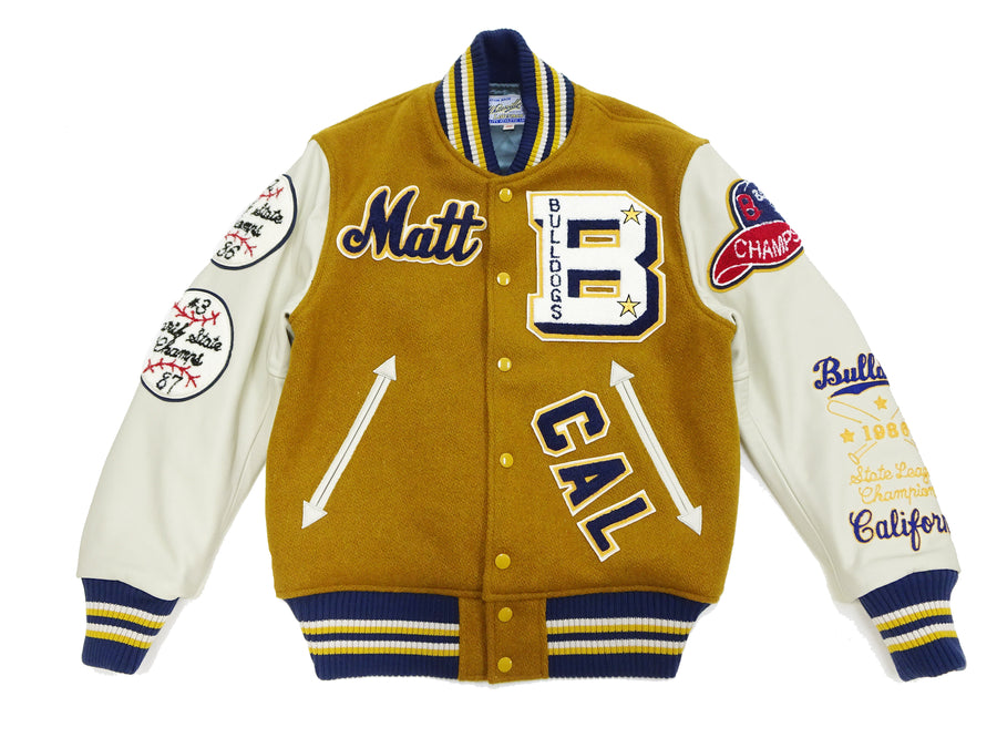 Whitesville Varsity Jacket Men's Letterman Jacket Melton x Leather