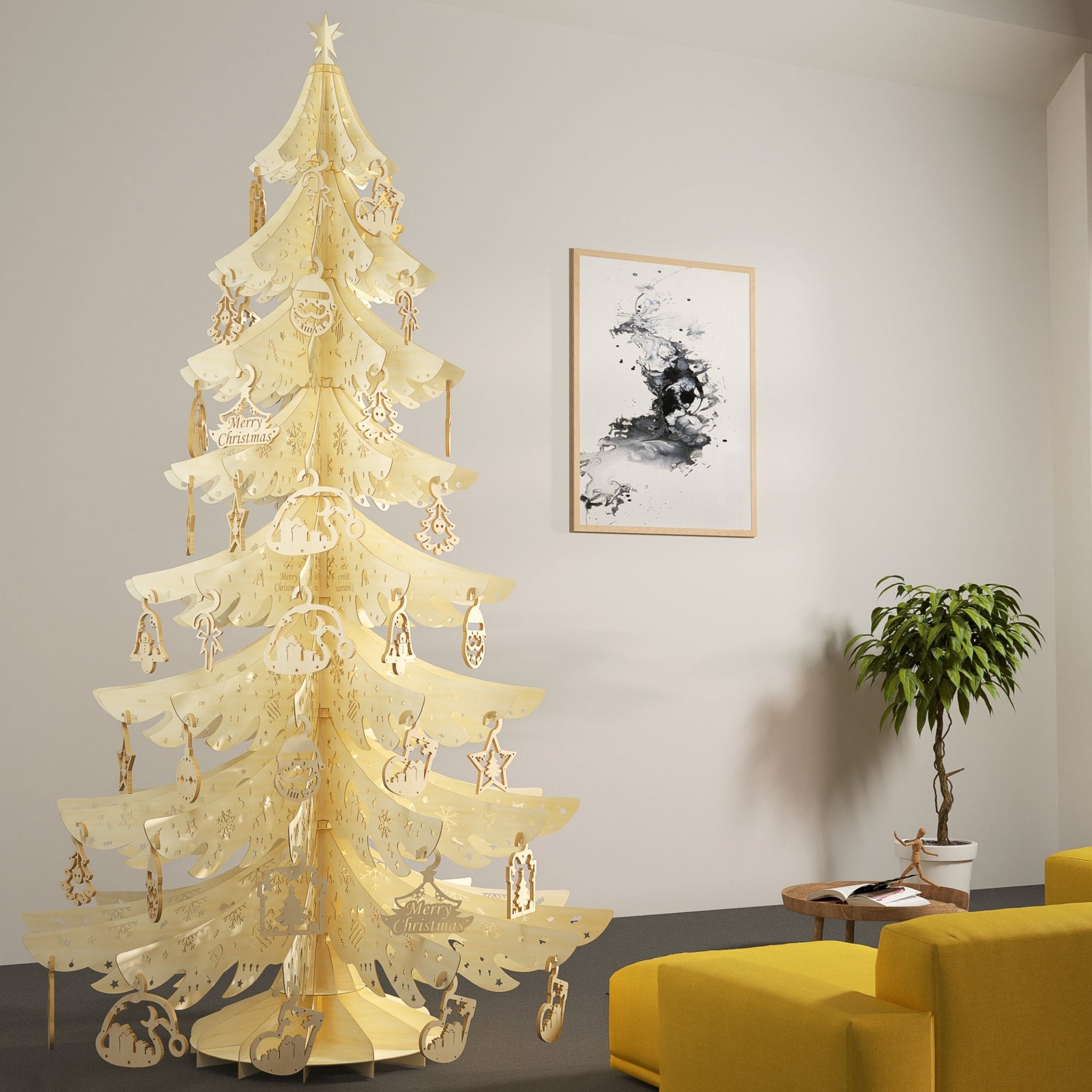 リュヌとリュカさま】vintage tree ❀ 燻ゴールドのツリー 23cm Mini