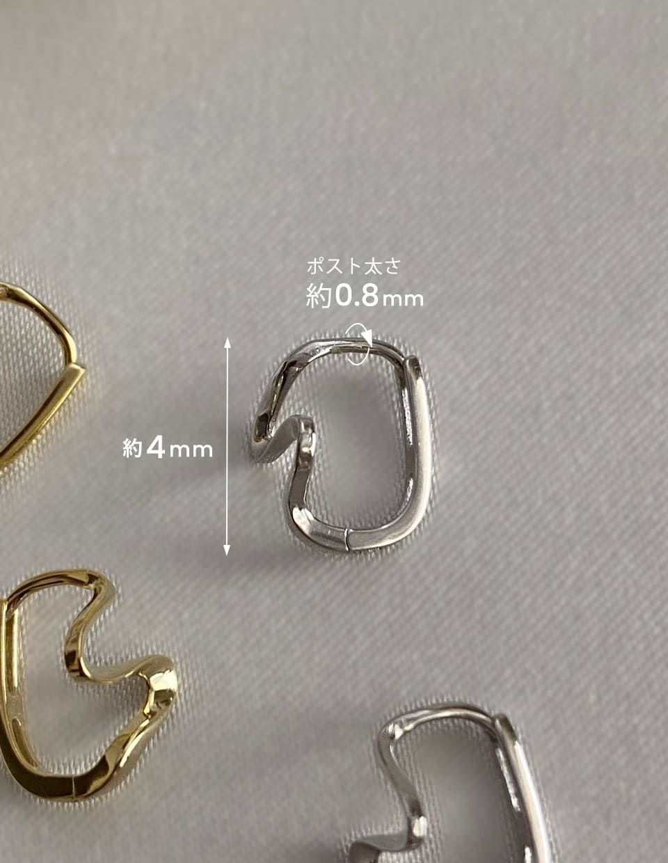 ウェーブフープピアス シルバー925 – 金属アレルギー対応の