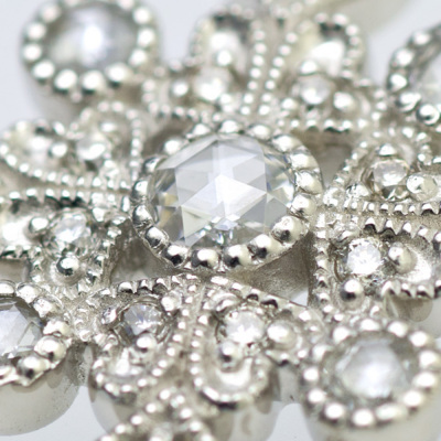 エドワーディアンの煌めき」ローズカットダイヤモンドxダイヤモンド