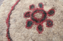 ノスタルジックなイランのフェルトラグ】ナマッド（円・大） N003