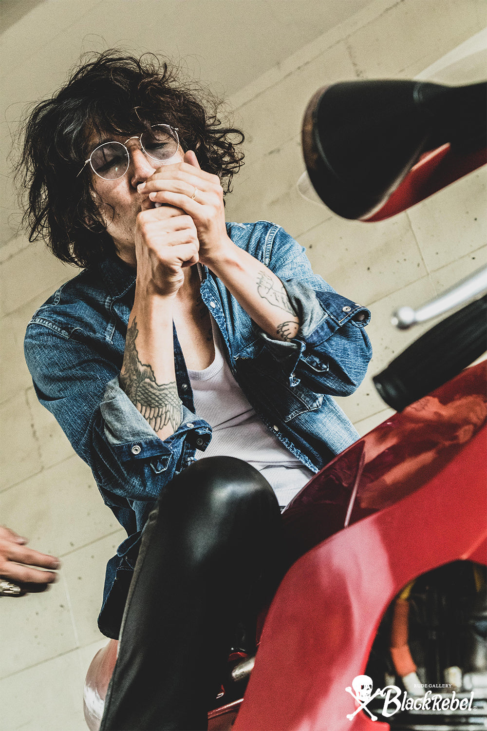 希少 RUDE GALLERY BLACK REBEL ウール 刺繍 ファラオ RUDE GALLERY