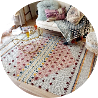 モロッコから直輸入したベニワレン！ウール100%で手織りの1点もの