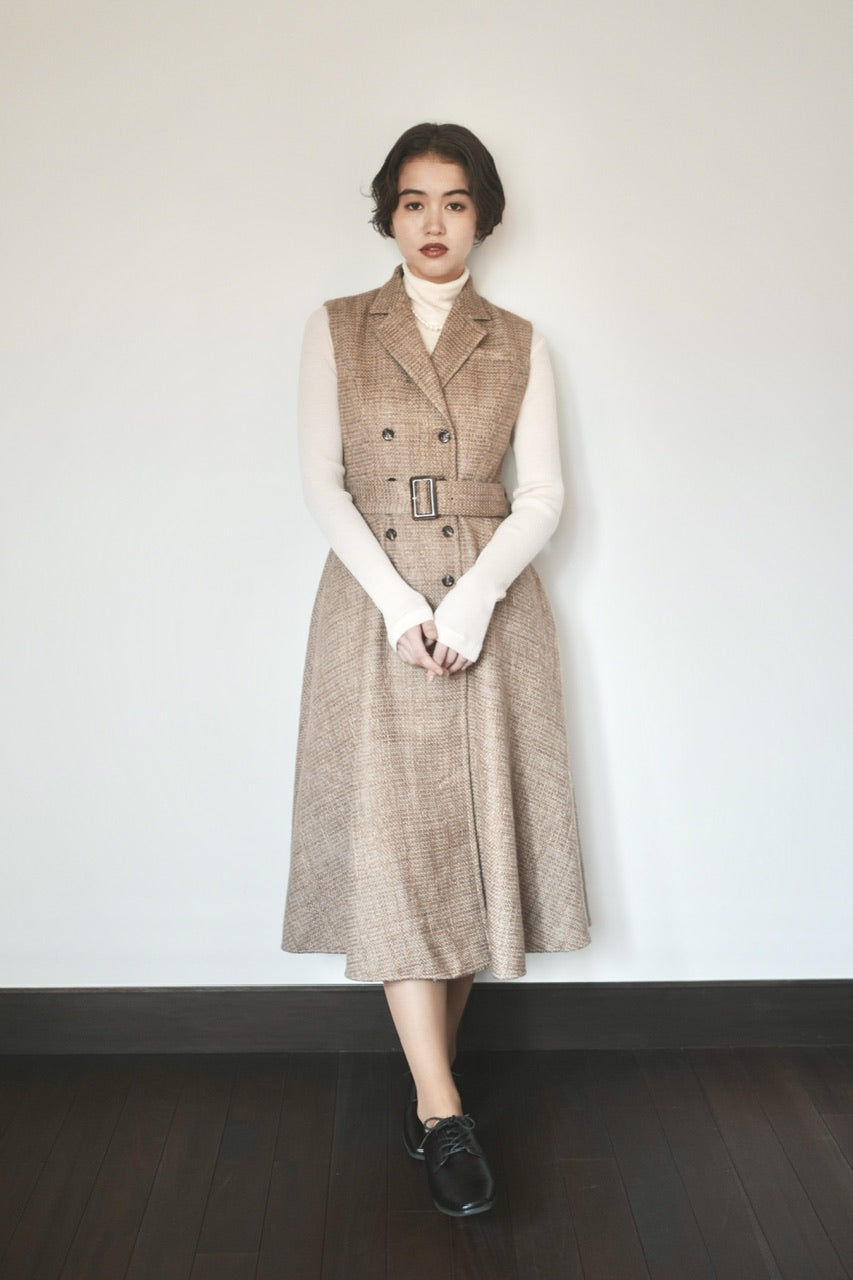 tailored sleeveless dress【AW】