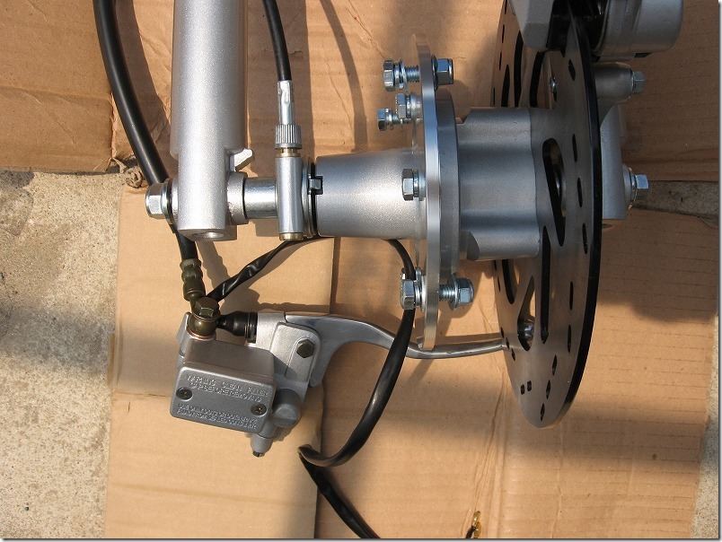 APEのフロントブレーキをディスク化（フロントフォークキット ディスク