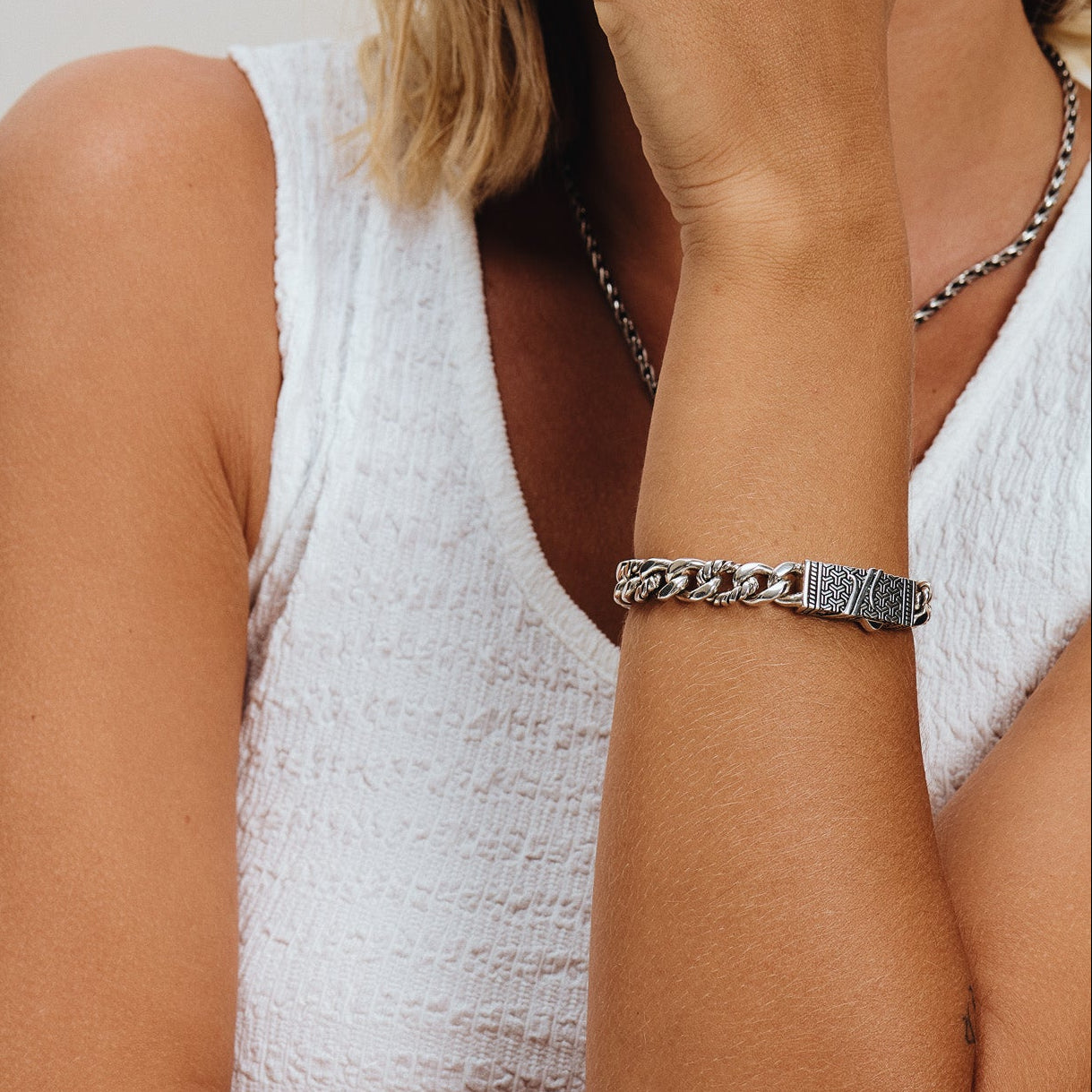 10mm Omni Sterling Silver Bracelet - Handcrafted in Bali – Ryan