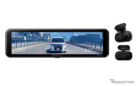 370万画素の前後2カメラ採用、カロッツェリアからデジタルミラー型
