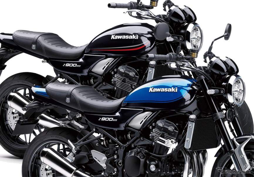 カワサキ Z900RS に「ブルー×ブラック」と「ブラックピンスト」の新