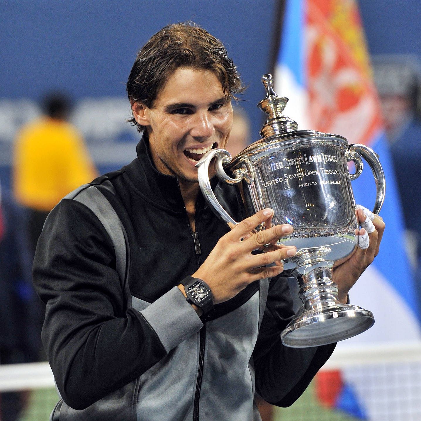 2010 Rafael Nadal U.S. Open Worn Nike Jacket Attributed to Trophy