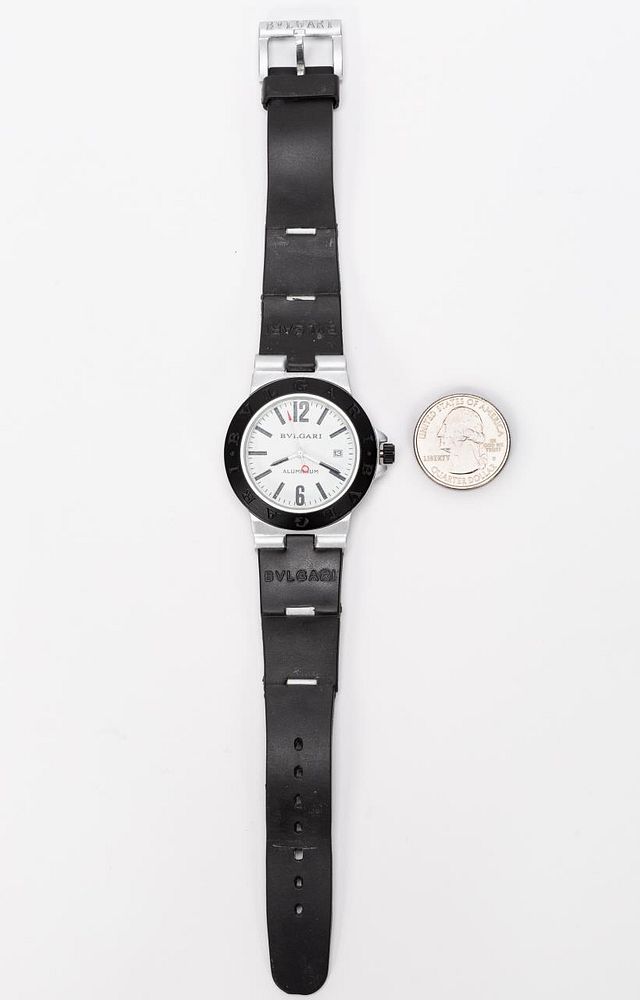 BVLGARI DIAGONO ALUMINUM AL38A 38MM MEN'S WATCH sold at auction on