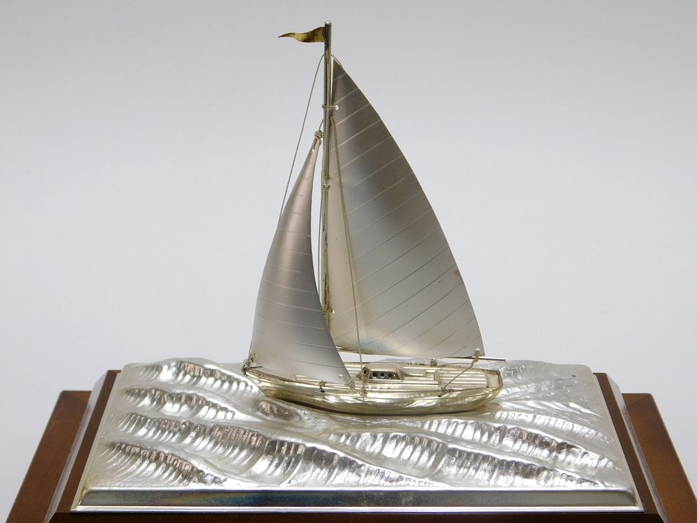 Takehiko Seki Silver Sailboat Sculpture sold at auction on 20th