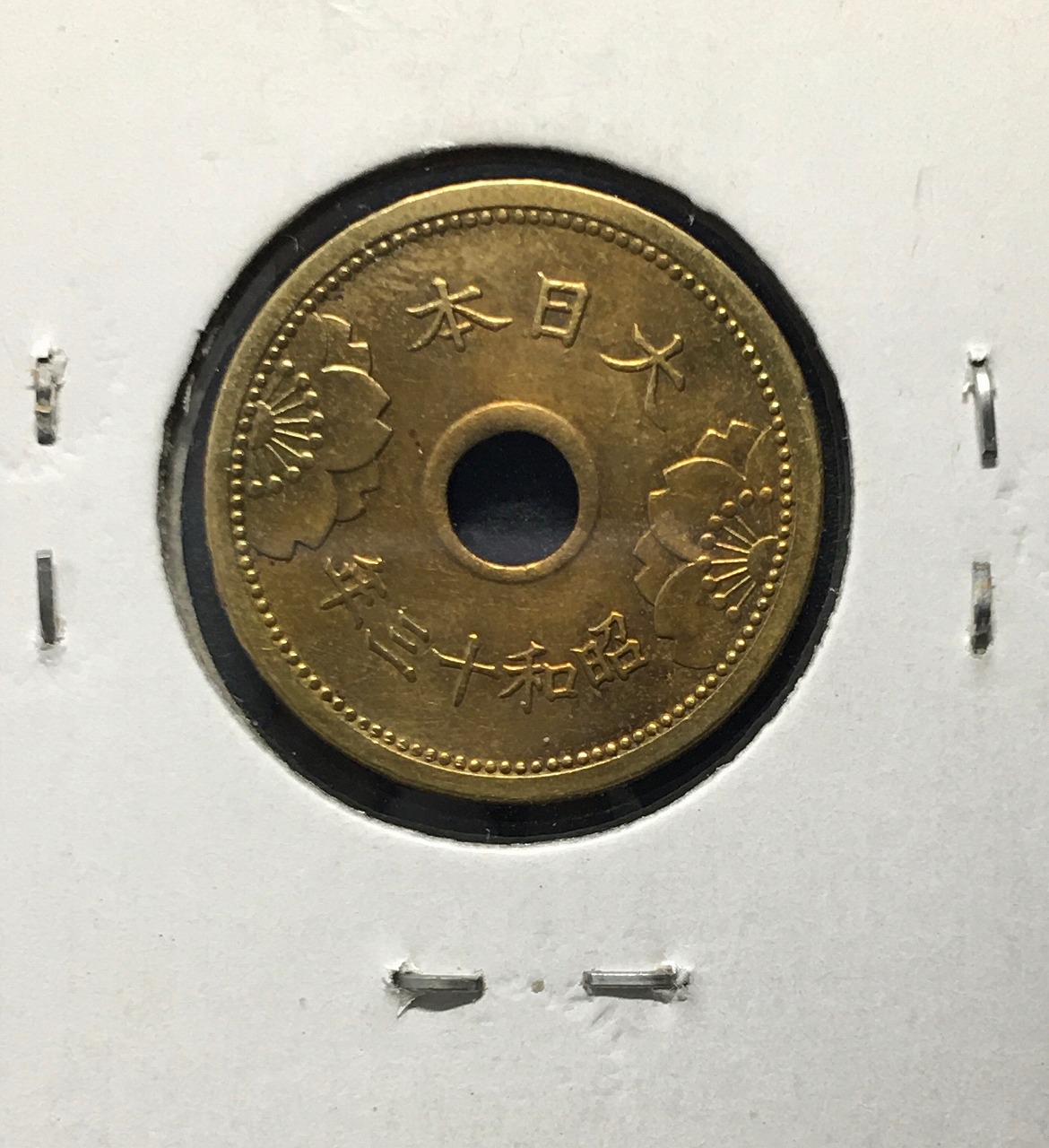 5銭アルミ青銅貨 1938年/昭和13年 特年 丸19mm 準未品〜極美 | 収集