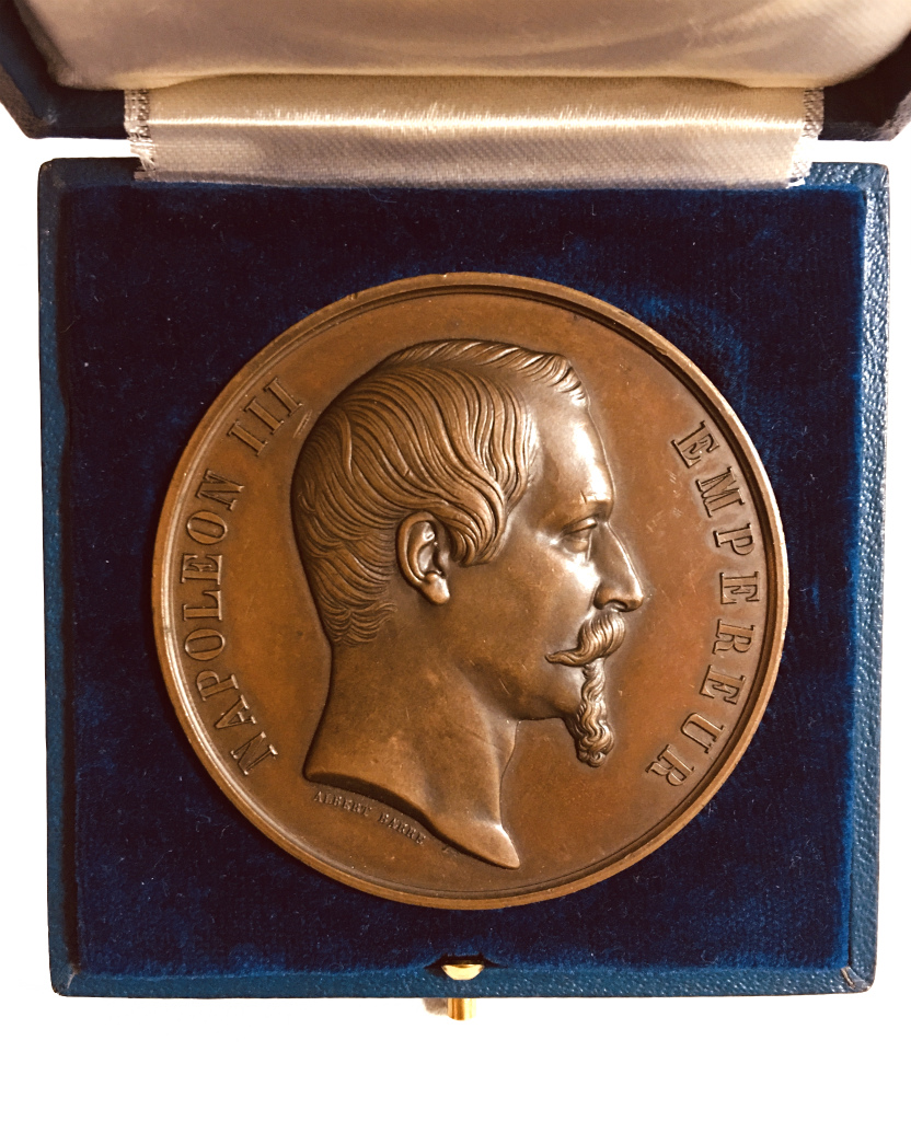1855年 パリ万国博覧会 記念銅メダル ナポレオン三世 希少銘柄 | 収集