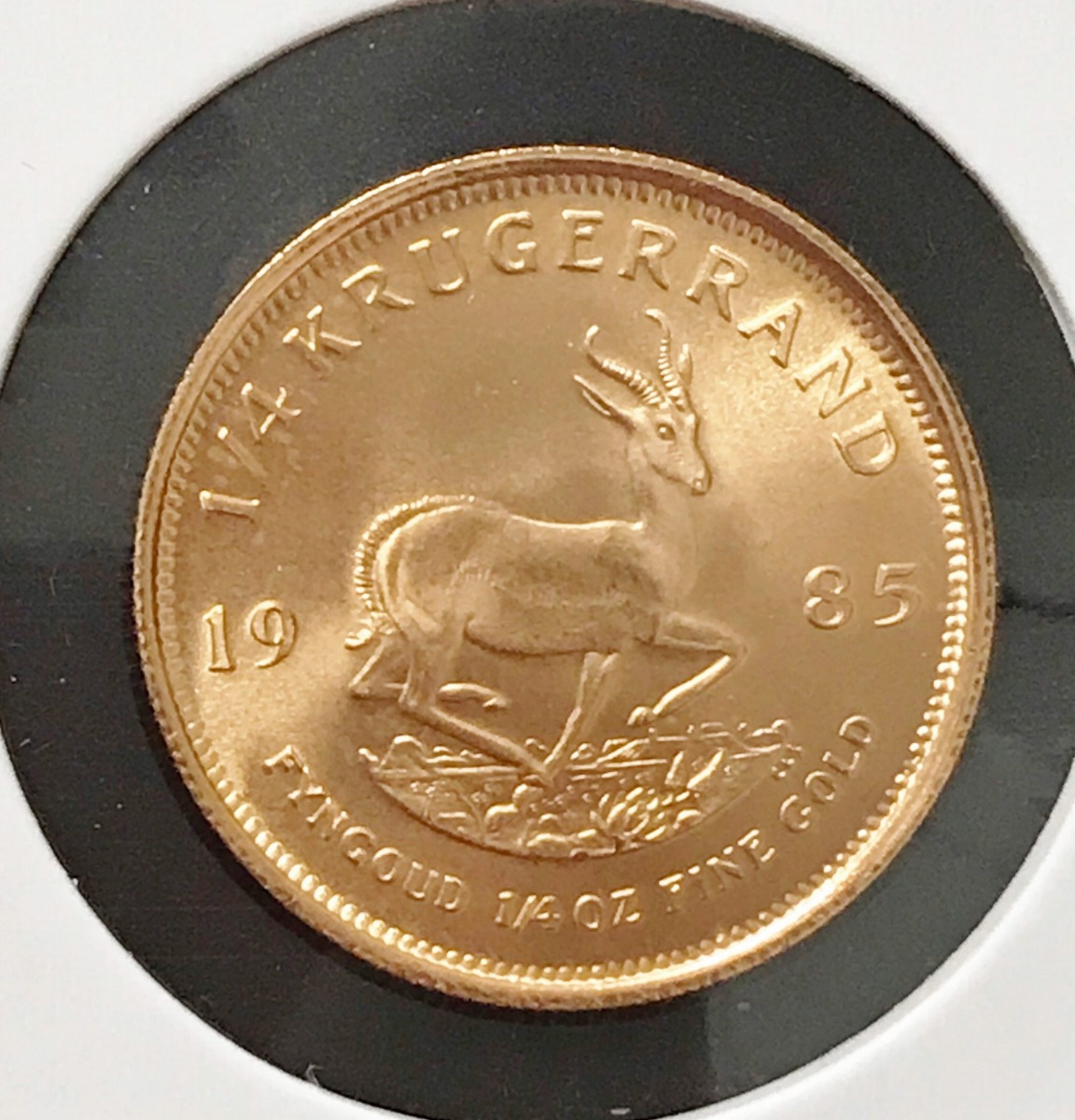 南アフリカ共和国 1985年 クルーガーランド金貨 1/4OZ 極美品〜未使用