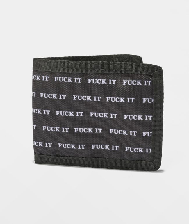 HUF Fuck It Black Bifold Wallet | Zumiez