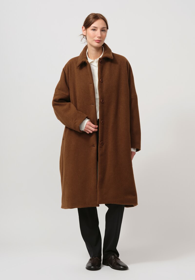 Casey Casey Cashmere Big Blobby Coat in Kasper Fudge Brown | Santa