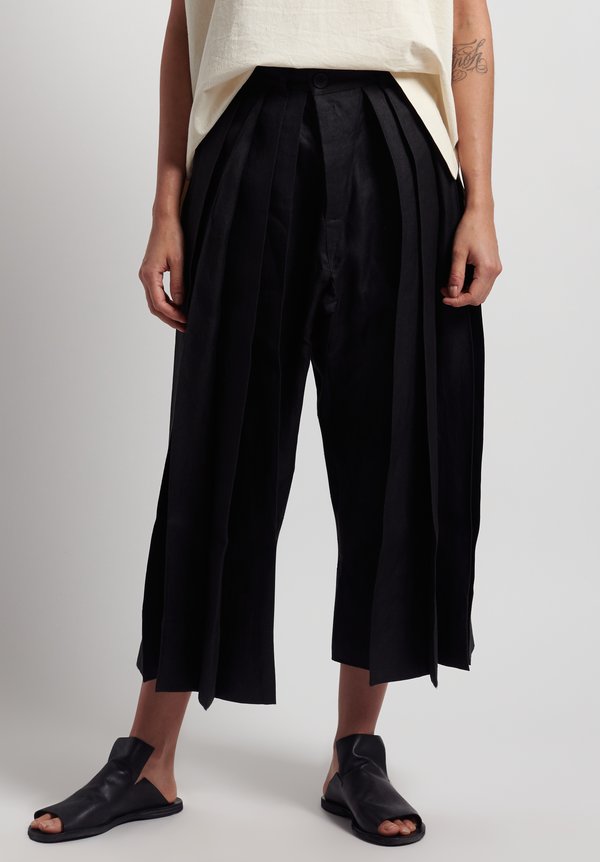 Jan-Jan Van Essche Hemp Hakama Trousers in Black | Santa Fe Dry
