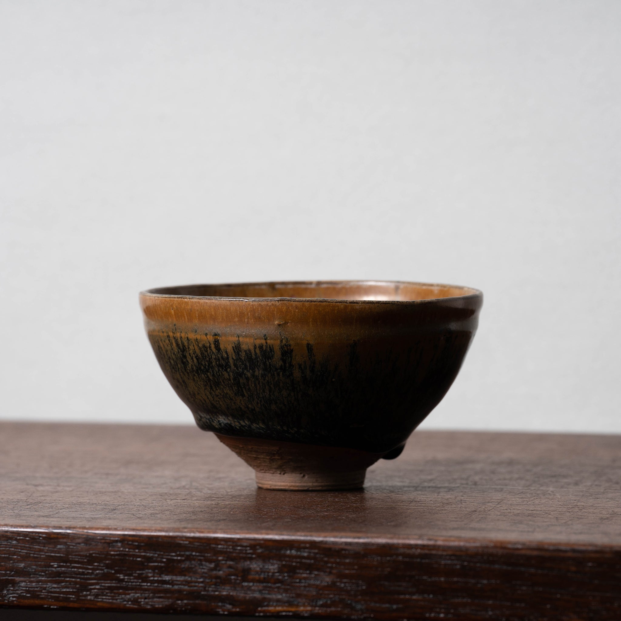 宋時代 建窯 窯変 曜変天目 輪花建盞 天目茶碗 箱付