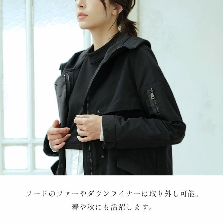 Filomo モッズコート レディース ダウン ライナー フード付き ファー