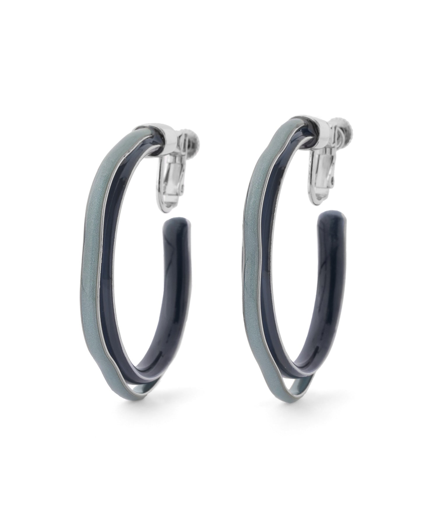 mimi33】バイカラーフープイヤリング[Ownideal]｜アネモネ・シエナロゼ