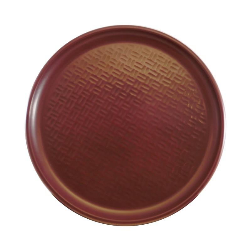 鎌倉彫　博古堂　大型　11寸　35.5㎝　柿モチーフ　丸皿・丸盆 鎌倉彫の丸盆9寸 一色朱 柿 | 鎌倉彫陽雅堂 公式オンラインショップ