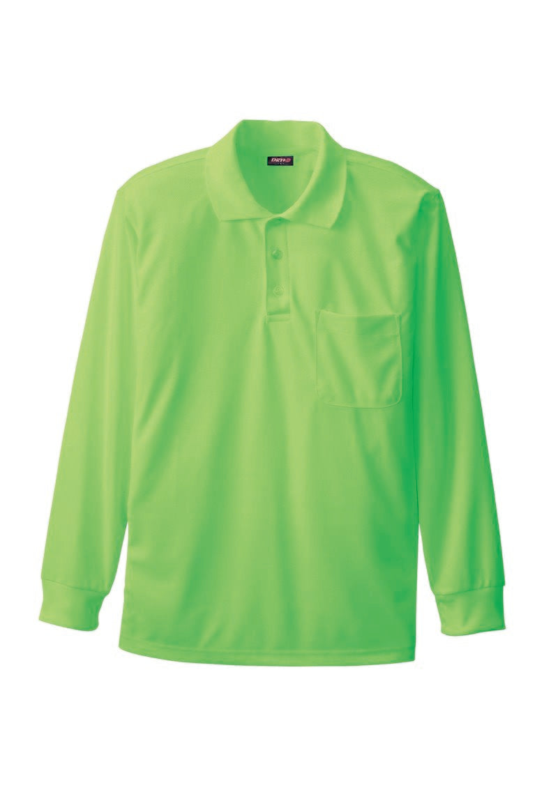 SOWA 50390 桑和ドライ＆デオドラント ハニカムメッシュ長袖ポロシャツ