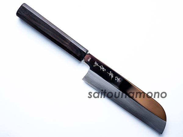 唐津厚広V10鏡面黒丹八角柄和包丁の通販「サイトウ刃物店」